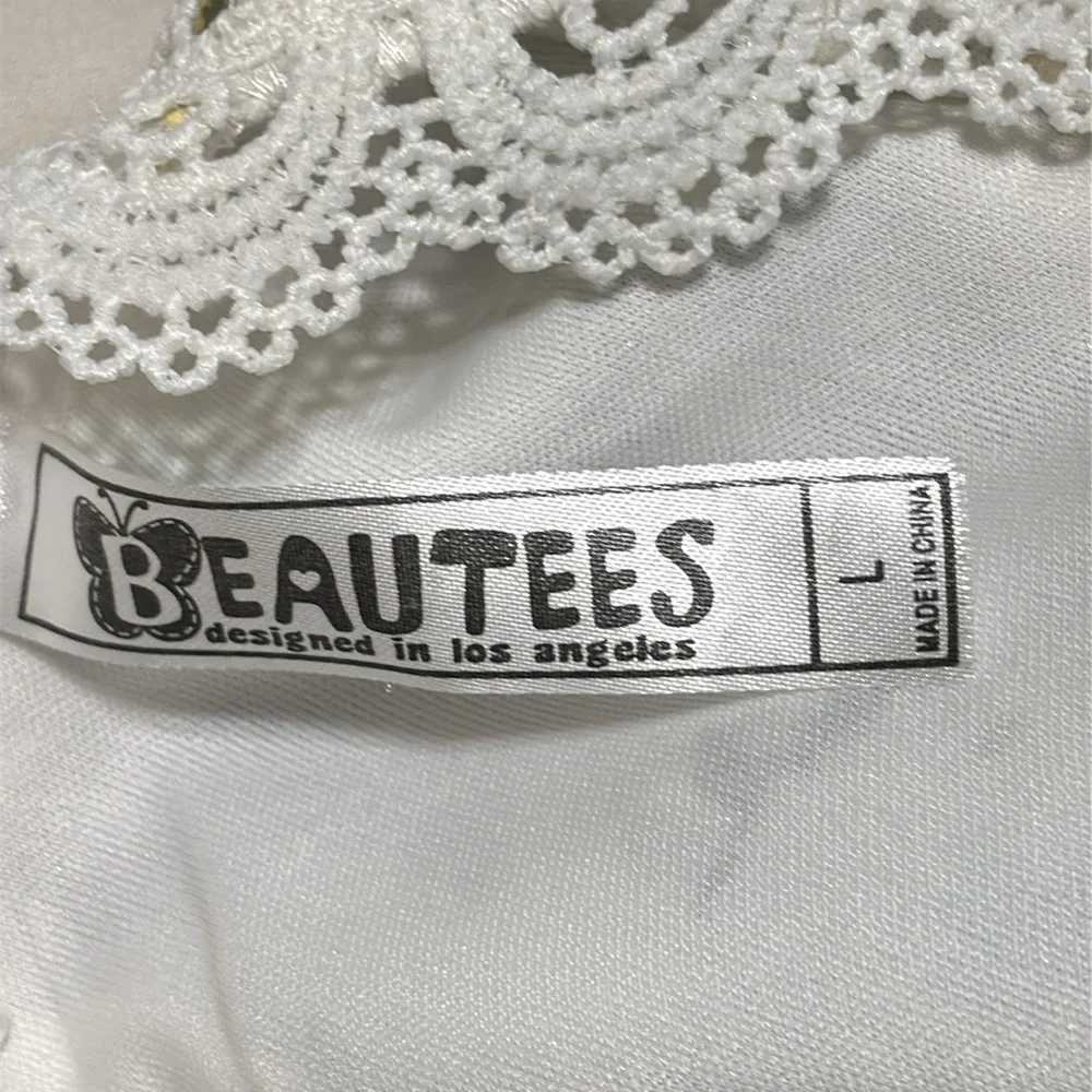 Beautees Floral Smocked Tank Top Girls Size Large